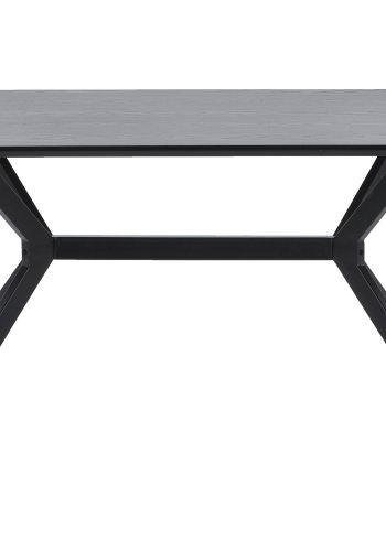 EKSKLUSIVT TRE Bruno spisebord, rektangulrt - svart MDF og stl (160x90)