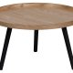 WOOOD Mesa sidebord L, rundt - naturlig MDF og svart furu (60)