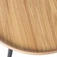 WOOOD Mesa sidebord L, rundt - naturlig MDF og svart furu (60)