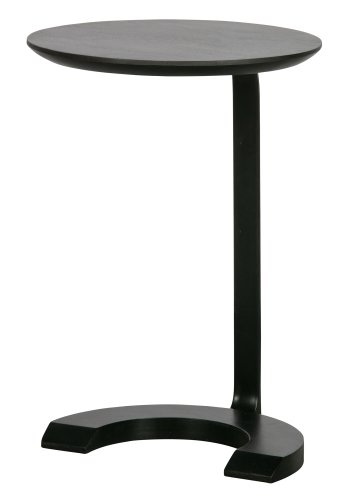 WOOOD EXCLUSIVE Gulv sidebord, rundt - svart mangotre og metall (39)