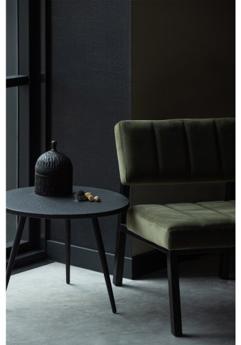 WOOOD Suze sidebord, rundt - svart metall (sett med 2)