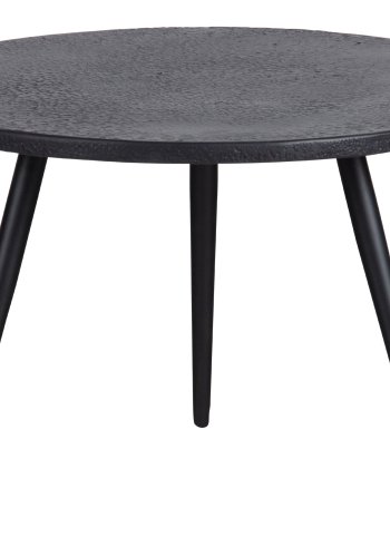 WOOOD Suze sidebord, rundt - svart metall (sett med 2)