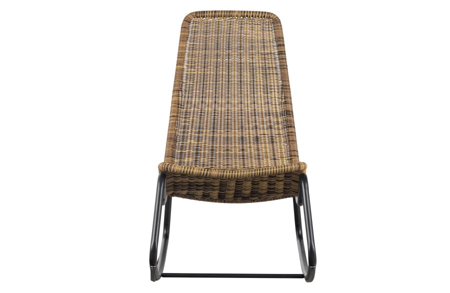 WOOOD Tom udend�rs gyngestol - natur polyethylen og sort metal