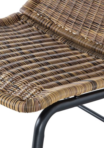 WOOOD Tom udend�rs gyngestol - natur polyethylen og sort metal