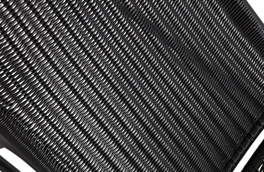 WOOOD Tom utendrs gyngestol - svart polyetylen og sort metall