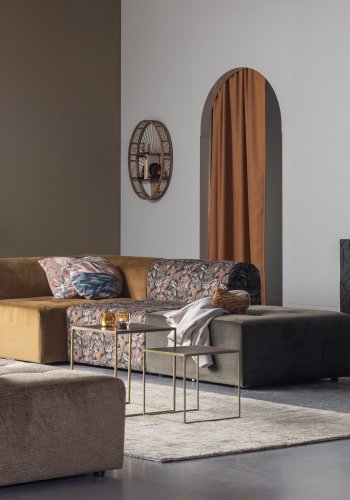 WOOOD Counter-skjenk, m. 4 drer og 2 hyller - svart mangotre og metall