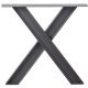 WOOOD Tablo Industrial X bordben til spisebord - matt sort metall