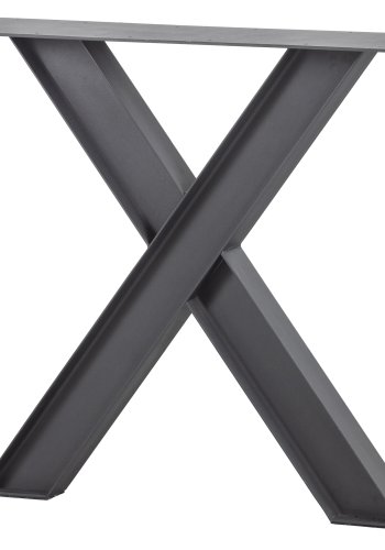 WOOOD Tablo Industrial X bordben til spisebord - matt sort metall