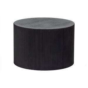 TRÄ EXKLUSIVT Sanne sidobord, runt - svart MDF (60)