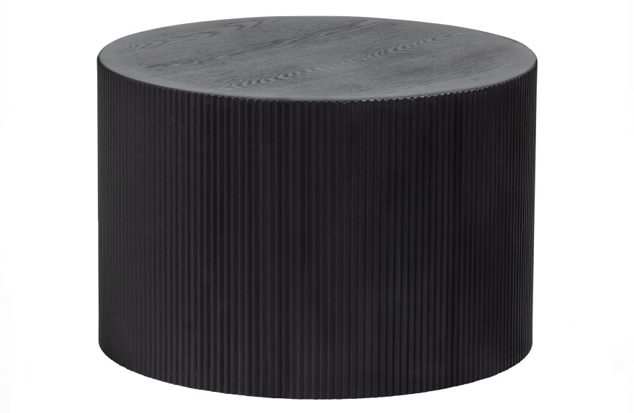 TRE EKSKLUSIVT Sanne sidebord, rundt - svart MDF (60)