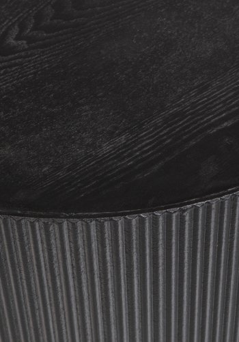 TRE EKSKLUSIVT Sanne sidebord, rundt - svart MDF (60)