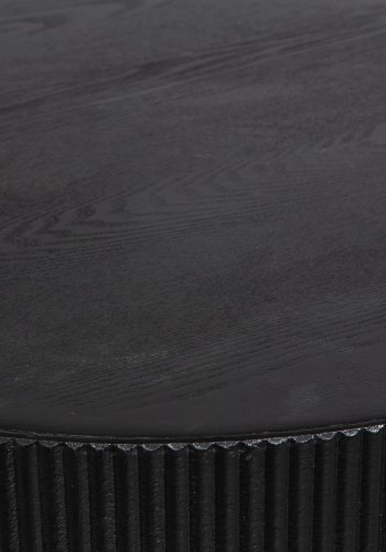 TRE EKSKLUSIVT Sanne sidebord, rundt - svart MDF (60)