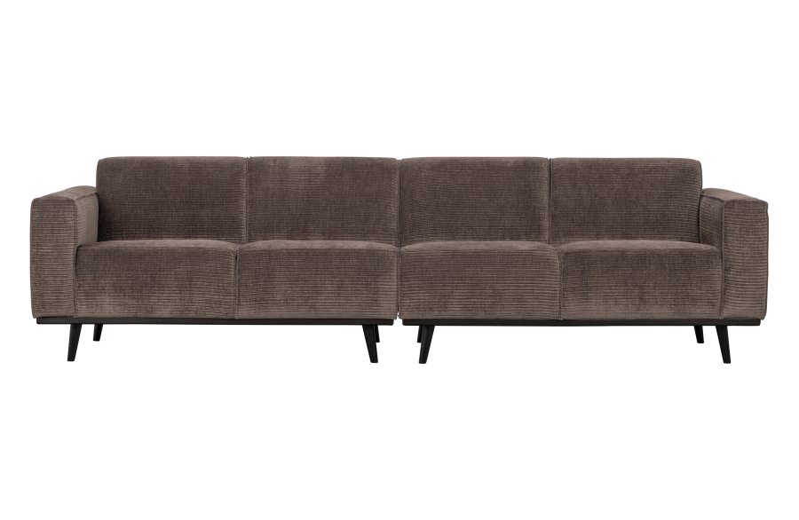WOOOD Statement 4-seters sofa - taupe jacquard vevd stoff