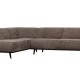 WOOOD Statement hjrnesofa, venstre - taupe jacquard vevd stoff