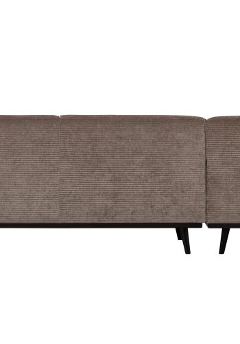 WOOOD Statement hjrnesofa, venstre - taupe jacquard vevd stoff
