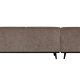 WOOOD Statement hjrnesofa, venstre - taupe jacquard vevd stoff