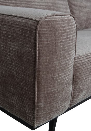 WOOOD Statement hjrnesofa, venstre - taupe jacquard vevd stoff