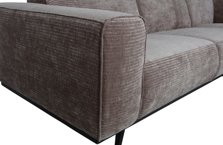 WOOOD Statement hjrnesofa, venstre - taupe jacquard vevd stoff