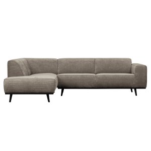 WOOOD Statement hjrnesofa, venstre - ler jacquard vvet stof