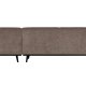 WOOOD Statement hjrnesofa, hyre - taupe jacquard vevd stoff