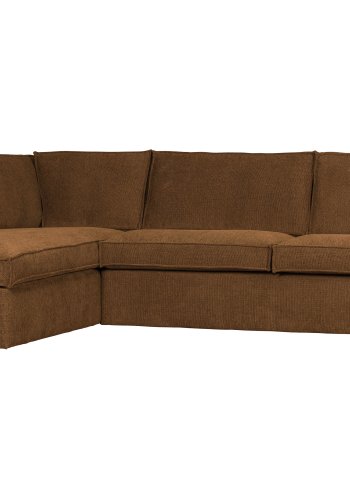 WOOOD Freddie hjrnesofa, venstre - bronsemelert stoff