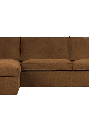 WOOOD Freddie hjrnesofa, venstre - bronsemelert stoff