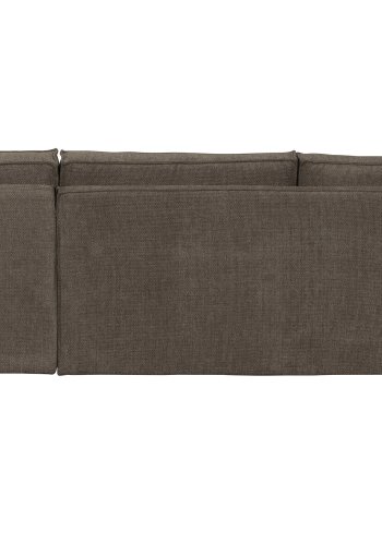 WOOOD Freddie hjrnesofa, hyre - brunmelert stoff