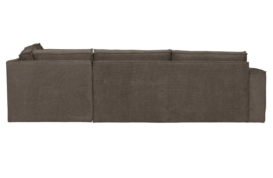 WOOOD Freddie hjrnesofa, hyre - brunmelert stoff