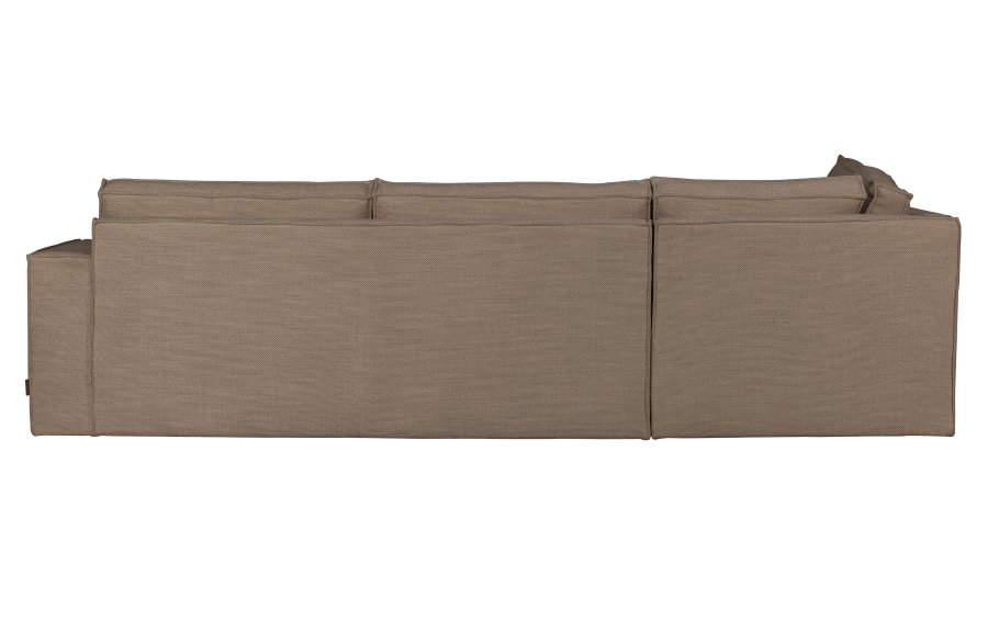 WOOOD Freddie hjrnesofa, venstre - brunmelert stoff