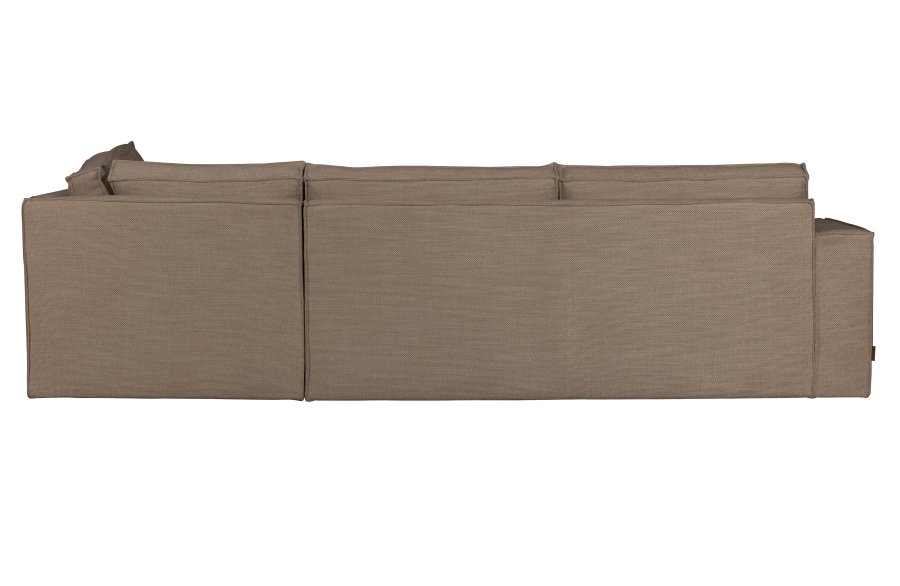 WOOOD Freddie hjrnesofa, hyre - brunmelert stoff