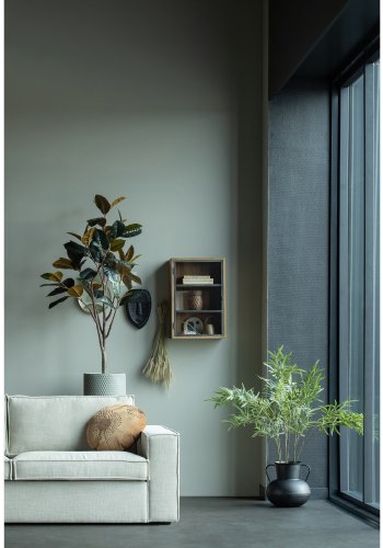 WOOOD Freddie hjrnesofa, venstre - naturmelert stoff