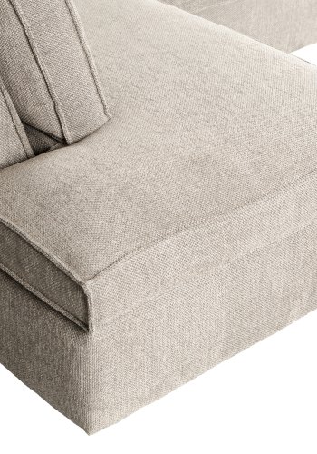 WOOOD Freddie hjrnesofa, venstre - naturmelert stoff