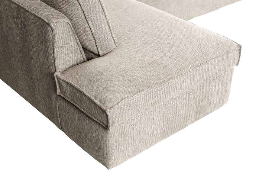 WOOOD Freddie hjrnesofa, venstre - naturmelert stoff