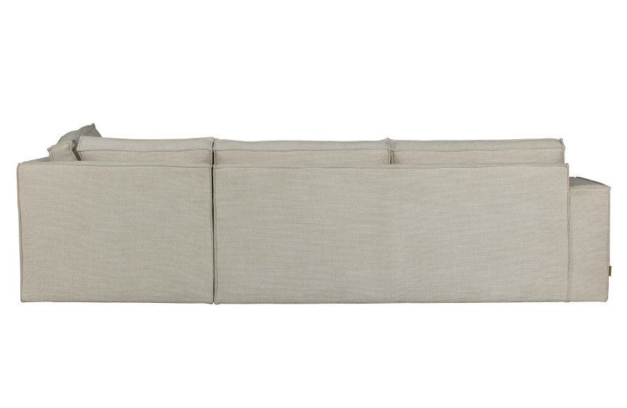 WOOOD Freddie hjrnesofa, hyre - naturlig melert stoff