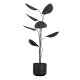 WOOOD Collection kunstig plante, justerbar - svart metall (H:141)