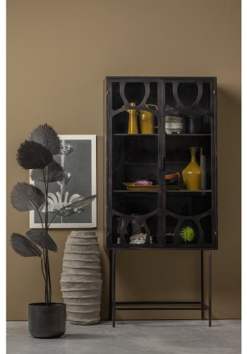 WOOOD Collection kunstig plante, justerbar - svart metall (H:141)