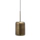 WOOOD EXCLUSIVE Safa loftlampe, lodret - brunsort glas og antik messing metal