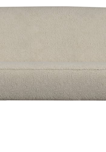 WOOOD Sara liten sofa - off-white polyester teddystoff og tre