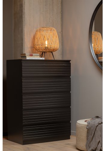 WOOOD Sara lav puff, rund - off-white polyester teddystoff (60)