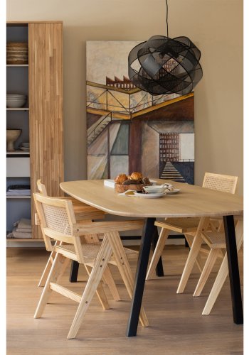 WOOOD EXCLUSIVE Arie taklampe, rund - svart metall (50)