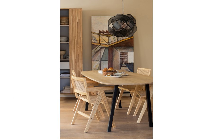 WOOOD EXCLUSIVE Arie taklampe, rund - svart metall (50)