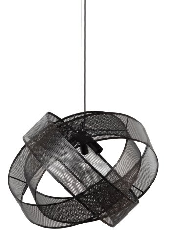 WOOOD EXCLUSIVE Arie taklampe, rund - svart metall (50)
