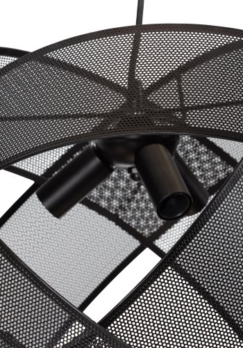 WOOOD EXCLUSIVE Arie taklampe, rund - svart metall (50)