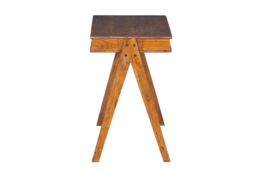 Schreibtisch der WOOOD Collection, mit 3 offenen Fächern – braunes Akazienholz (120x50)