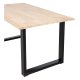 WOOOD Tablo spisebord, rektangulrt - naturlig eik og sort stl (180x90)