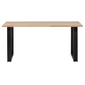 WOOOD Tablo spisebord, rektangulr - natur eg og sort stl (180x90)