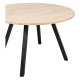 WOOOD Tablo spisebord, rundt - naturlig eik og sort stl (120)