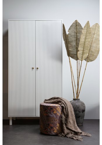 WOOOD Madu garderobe, m. 2 drer, 1 skuff, 3 hyller, 1 hengerstang - skygr furu og metall