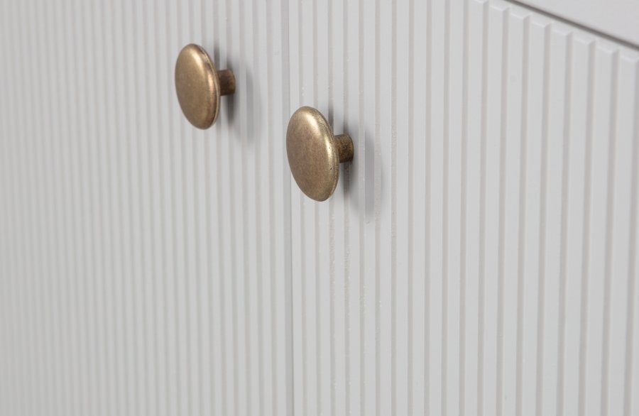 WOOOD Madu garderobe, m. 2 drer, 1 skuff, 3 hyller, 1 hengerstang - skygr furu og metall