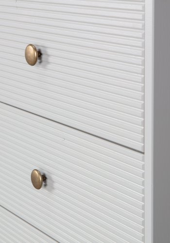 WOOOD Madu kommode, m. 4 skuffer - skygr furu og metall